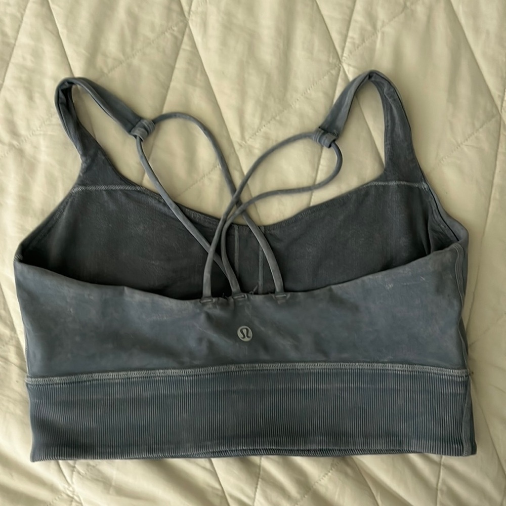 Lululemon Free To Be Bra *Long Line Rib Snow Wash Washed size 10 - Picture 4 of 16